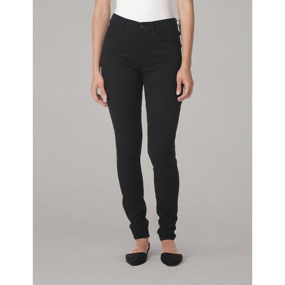Women's Skinny Jeans Mid Rise Stretch Denim Slim Fit Black 31 - Picture 4 of 4